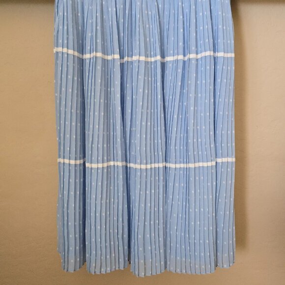 Torrid x Marilyn Monroe Blue Tiered Polka Dot Pleated Midi Dress Size 12 NWT - Picture 8 of 15